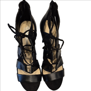 Nine West Style Artliff Black Strappy Heeled Sandal